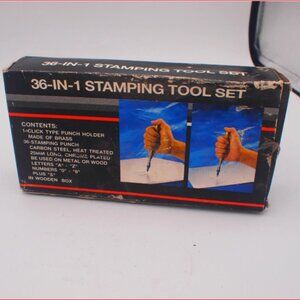 Vintage 36 In 1 - Stamping Tool Set - For Metal or Wood Schlagstemple-Satz